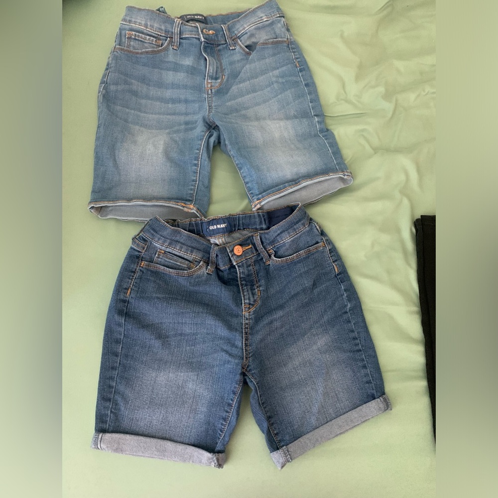 2 old navy jean shorts size 14